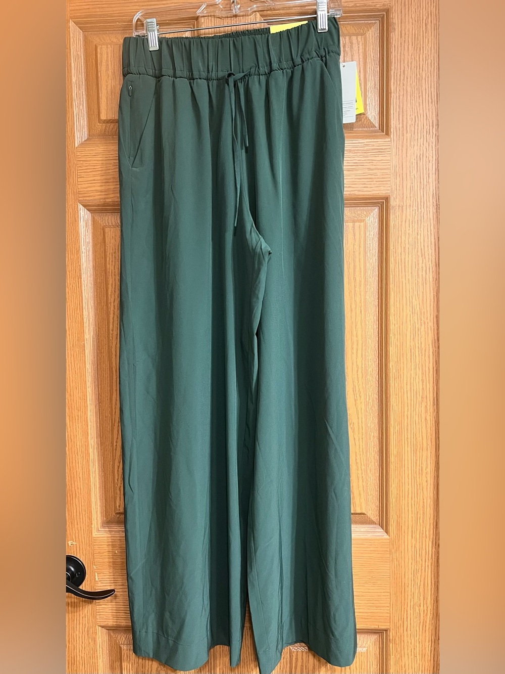 all in motion Wide-Leg Drawstring Pants in Forest Green